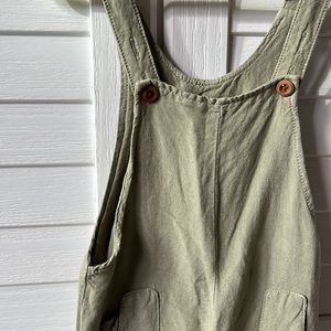 Zara Kids Linen Jumpsuit Overalls